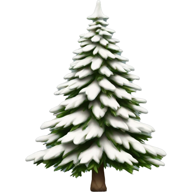 Realistic isolated off white fir christmas tree   emoji