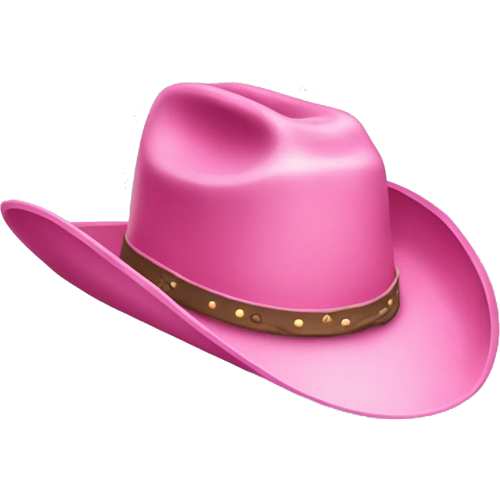 Pink cowboy hat on emoji emoji