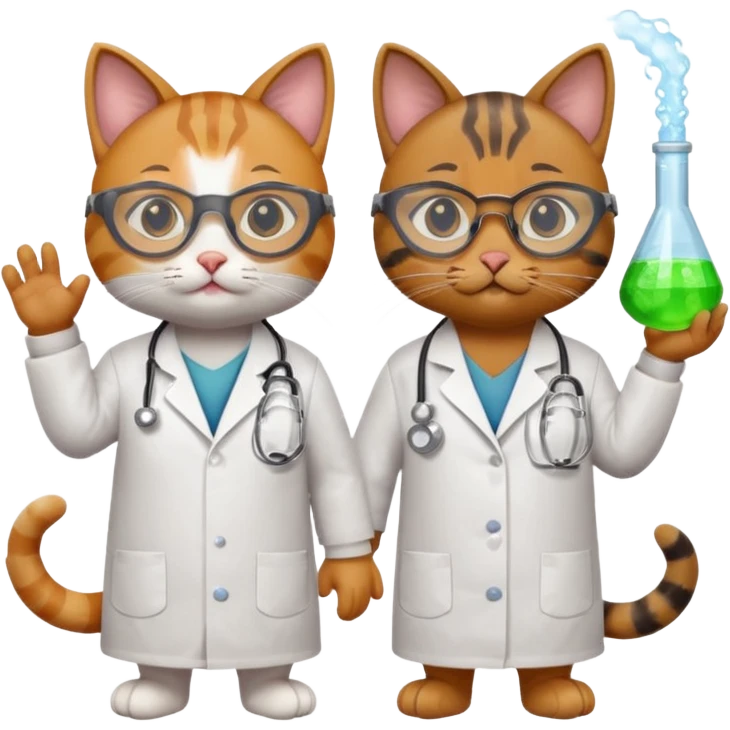 Chemist cats emoji