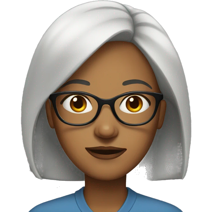 Woman with glasses emoji