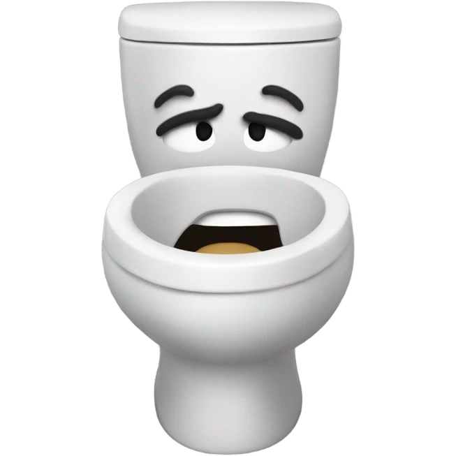 Toliet with mans head poking out emoji
