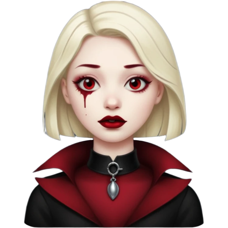 A gothic style bite me emoji
