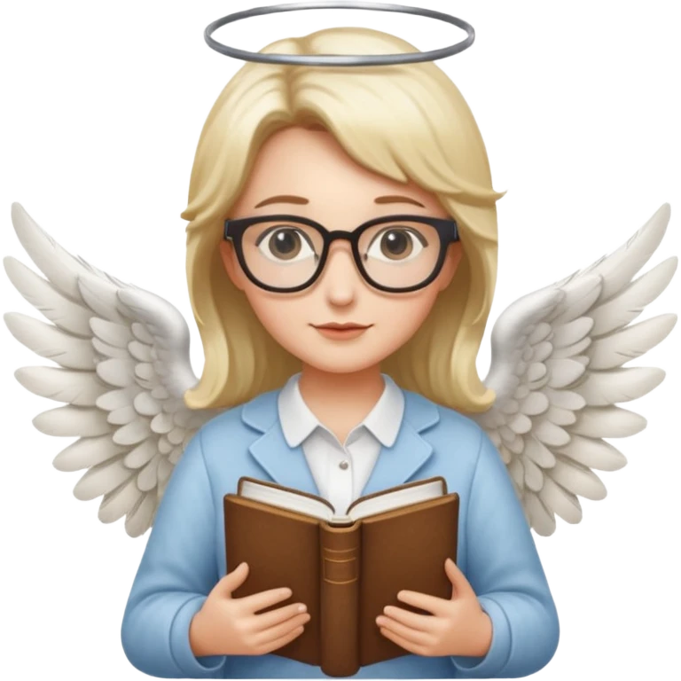 Librarian female angel emoji