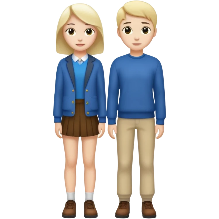 dos estudiantes cuerpo completo emoji