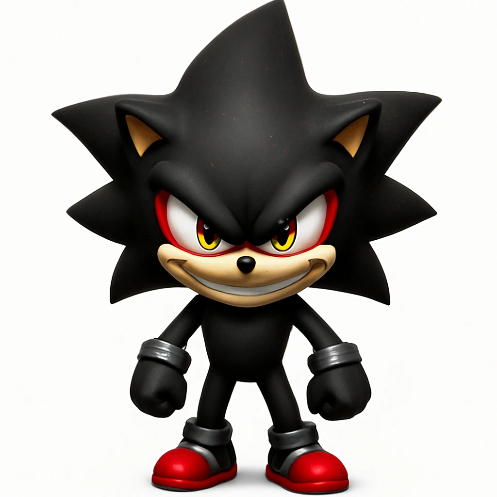 Keep the picture quality and style exactly the same. Make the eyes and mouth a bit scary—add a more intense, menacing stare and a subtle sinister grin. No other changes. emoji