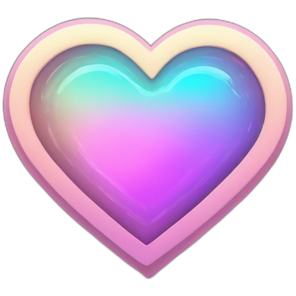 Pastel Gradient Hue Bismuth Heart emoji