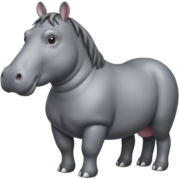 Mix of horse and hippo emoji