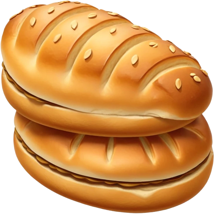 single golden brown soft textured Kartoffelbrötchen emoji