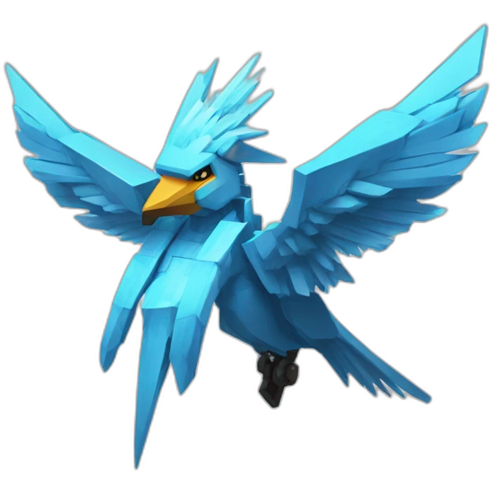 Minecraft Articuno Cyberpunk Head emoji