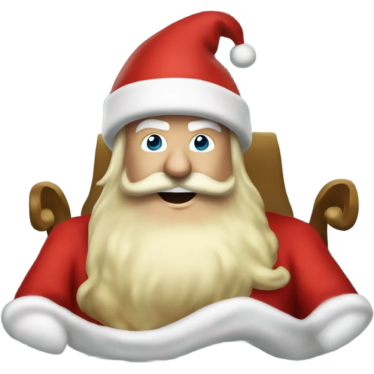 Donald Trump as Santa Claus on his sleigh  emoji