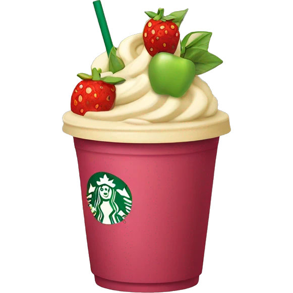 Starbucks, dragon, fruit refresher ￼ emoji