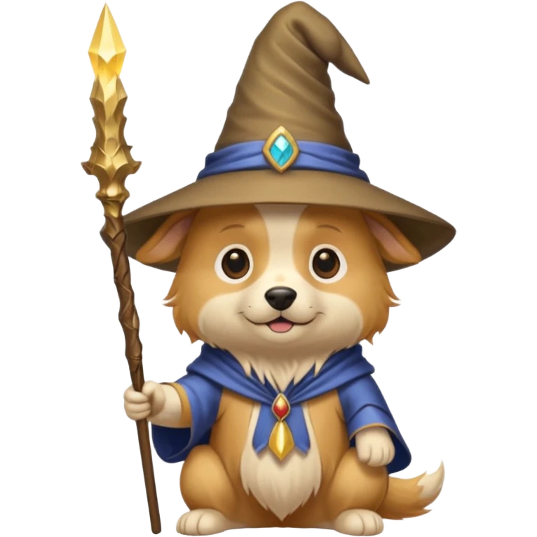 Dog wizard emoji