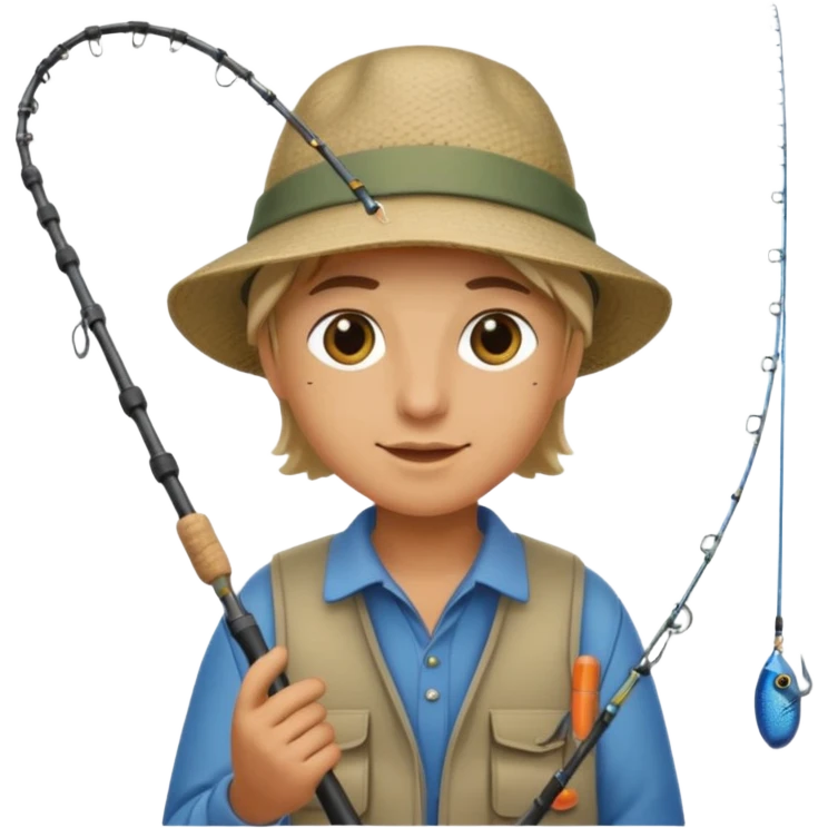 Someone fishing. emoji