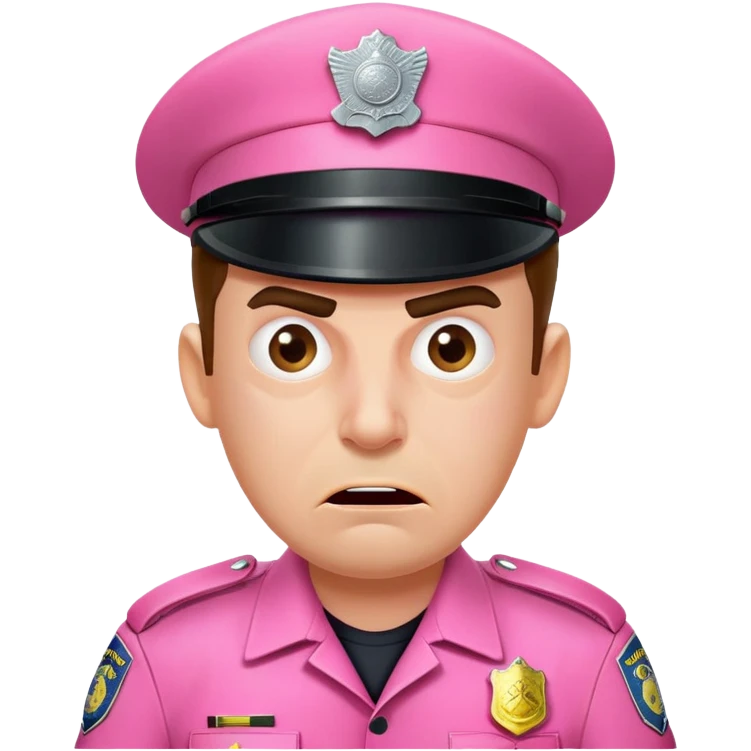 MAD policeman with pink uniform emoji