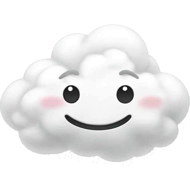 Fluffy white cloud emoji
