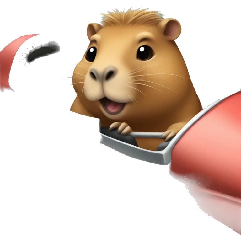 Capybara in a race car  emoji
