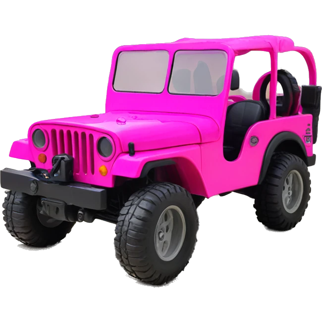 Hot Pink Willy’s  army jeep rc car emoji