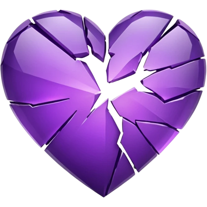 Purple broken heart emoji