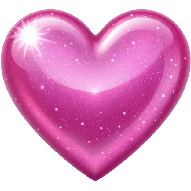 glitter pink heart emoji