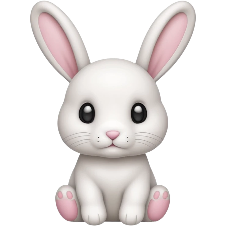 Peluche lapin avec une seule oreille  emoji