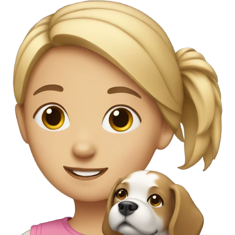  girl with dog emoji