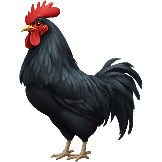 Black rooster emoji