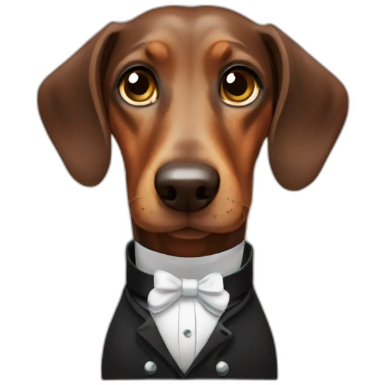 dachshund butler emoji