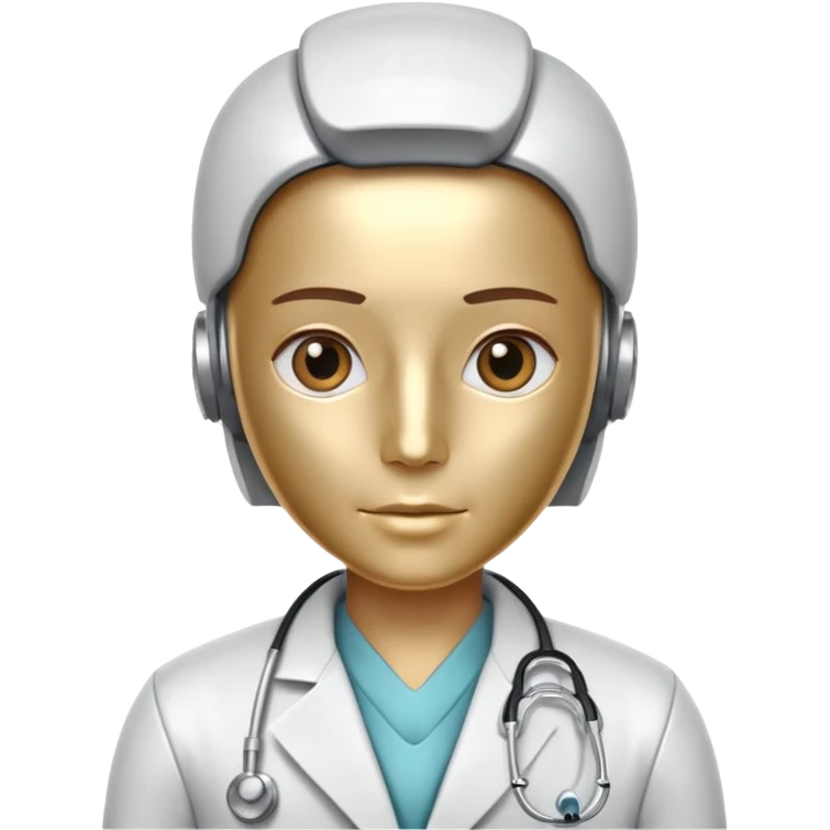 medical robot wearing a white coat and a stethoscope emoji