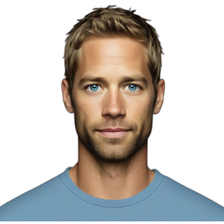 actor paul walker blue eyes with a t-shirt on emoji