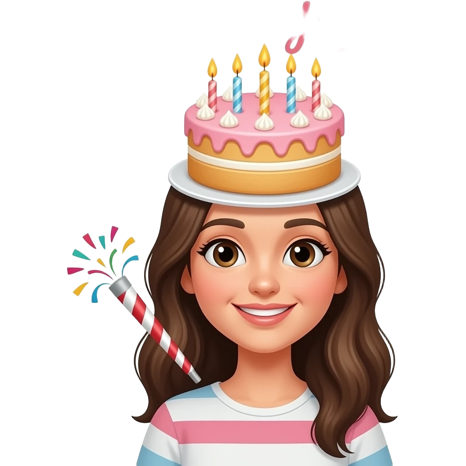 Mix all these emojis together 🎉🎂 and write above it birthday girl emoji