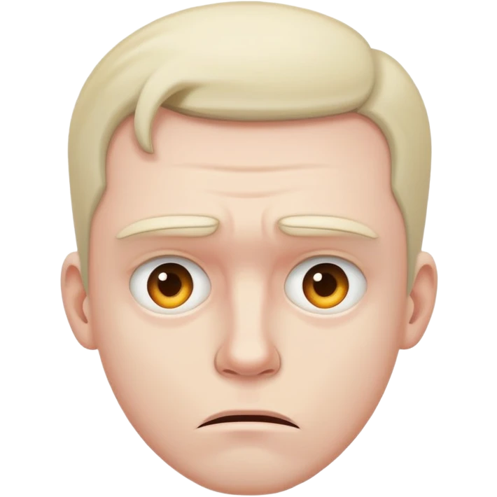 man with a troubled look on his face emoji
