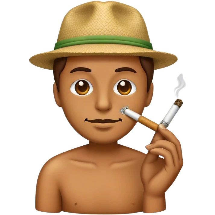 Emoji smoking a hemp joint  emoji