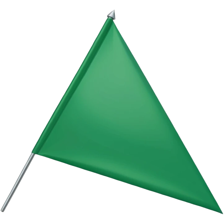 Green triangle flag emoji
