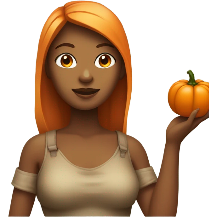 Femme avec un corps de citrouille  emoji