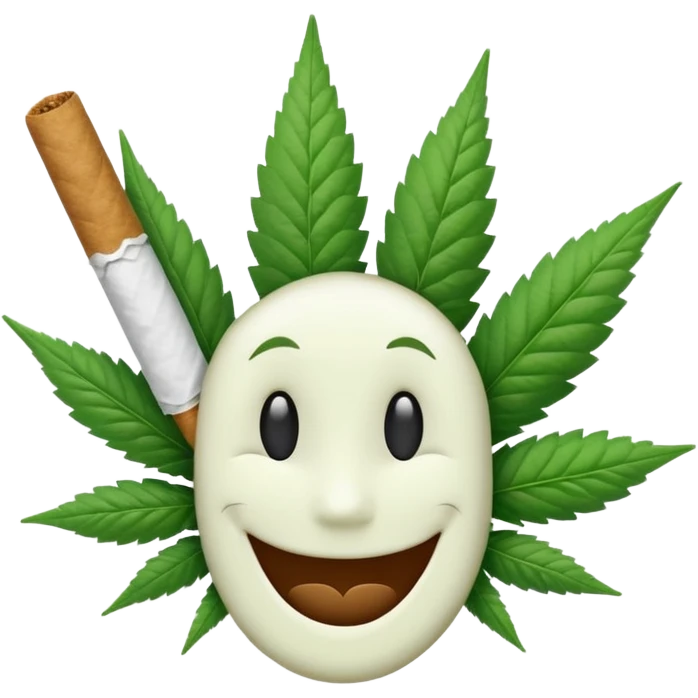 a joint with a happy face emoji