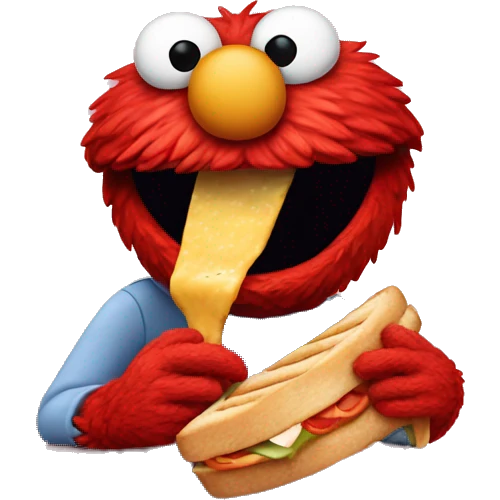 Elmo eating a sandwich  emoji