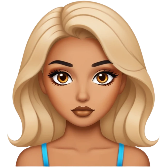 pretty baddie with makeup emoji