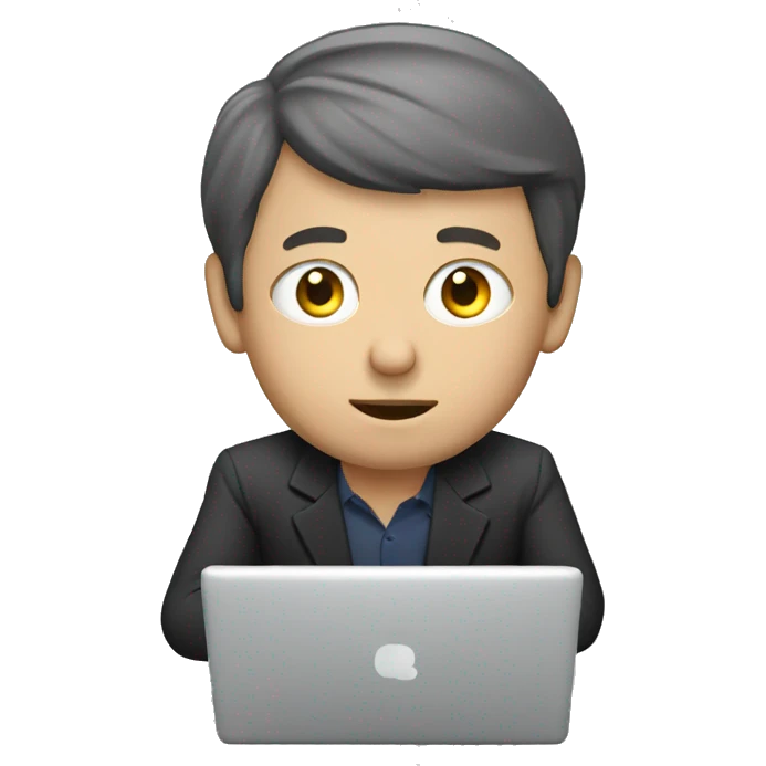 european man making news emoji