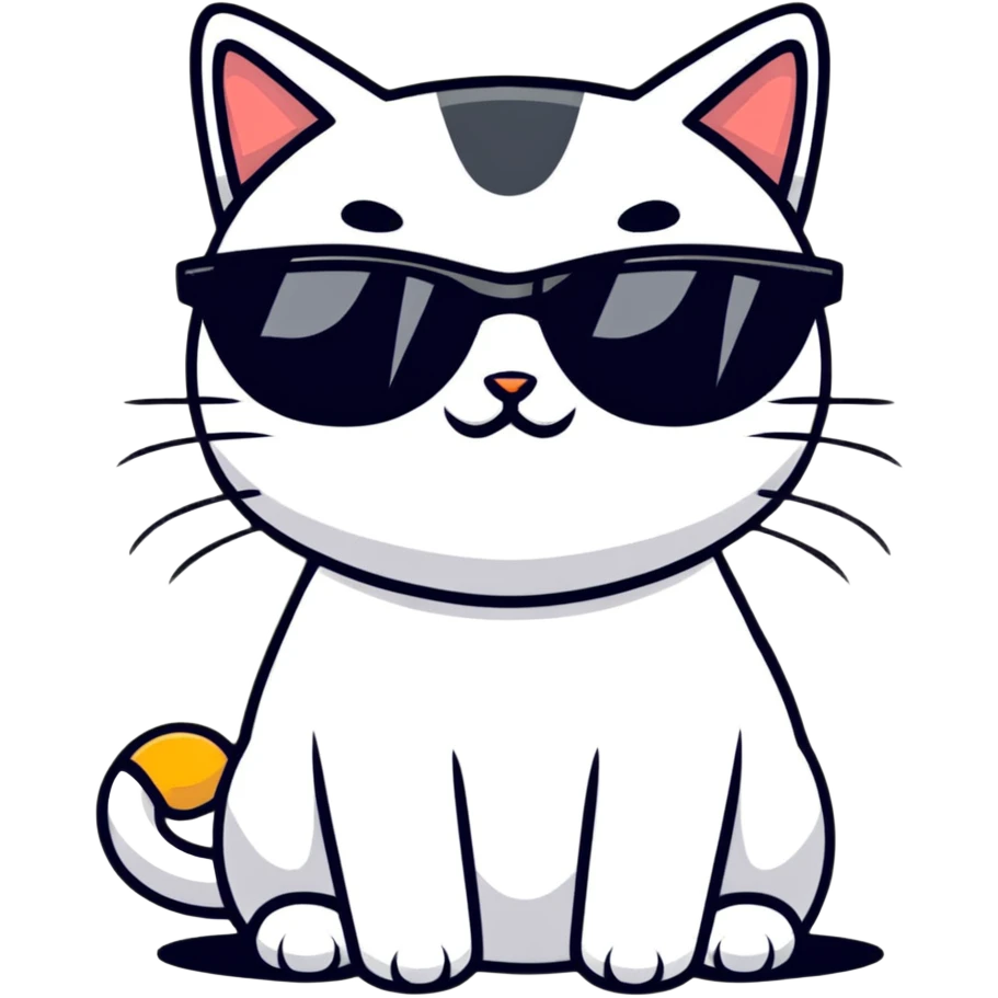 Cat with sunglasses emoji