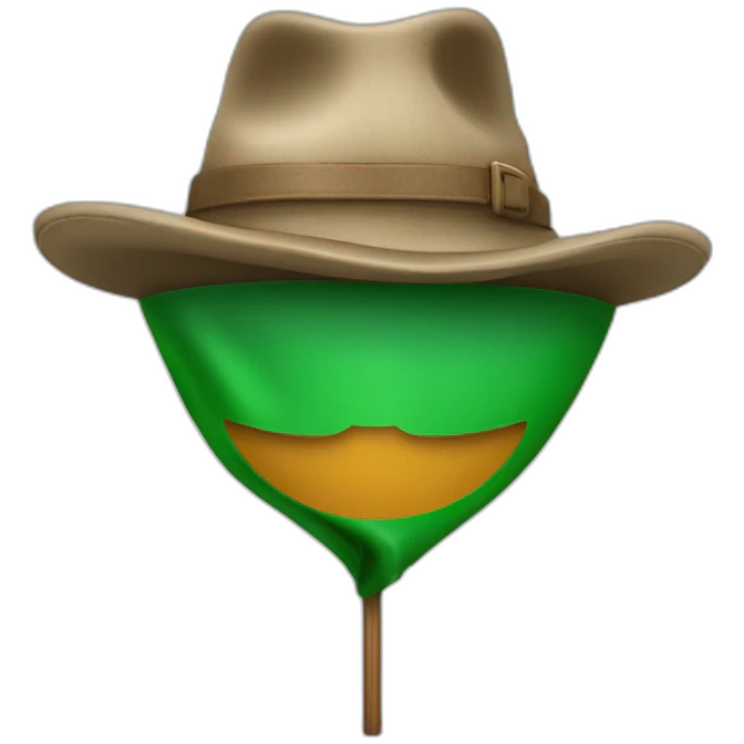un Emojis avec un pouce en l'air avec un chapeau avec les drapeau de l'irlande emoji