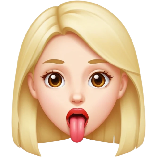 Girl with her tongue out emoji
