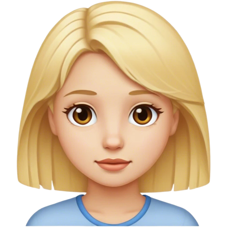 Coloring girl blond emoji