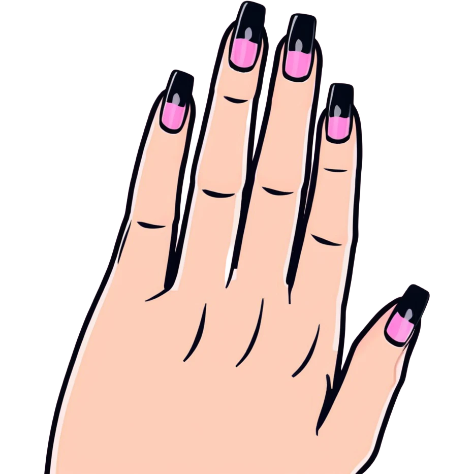pink gothic nails emoji