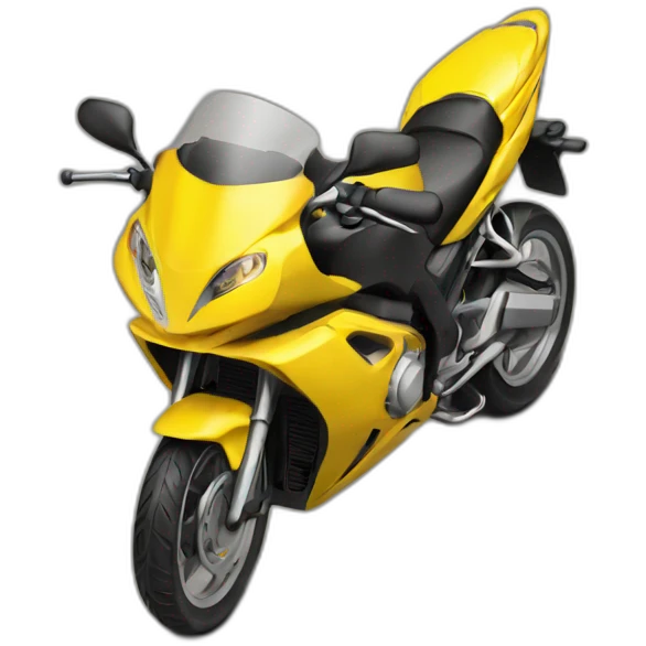 yellow motor bike india from bird eye view emoji
