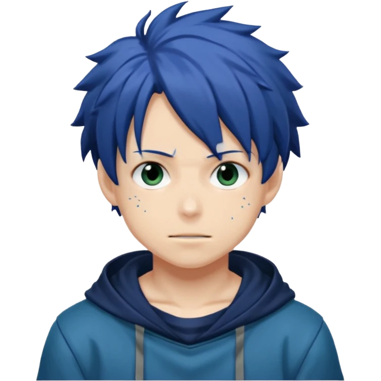 dabi from my hero academia with a cute expression emoji