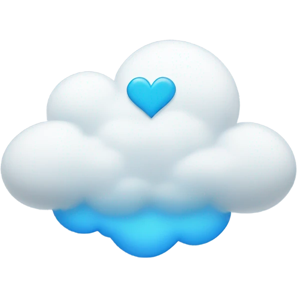 cloud with a blue heart emoji