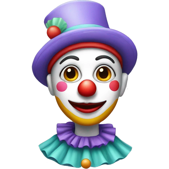 clown wearing a bonnet emoji