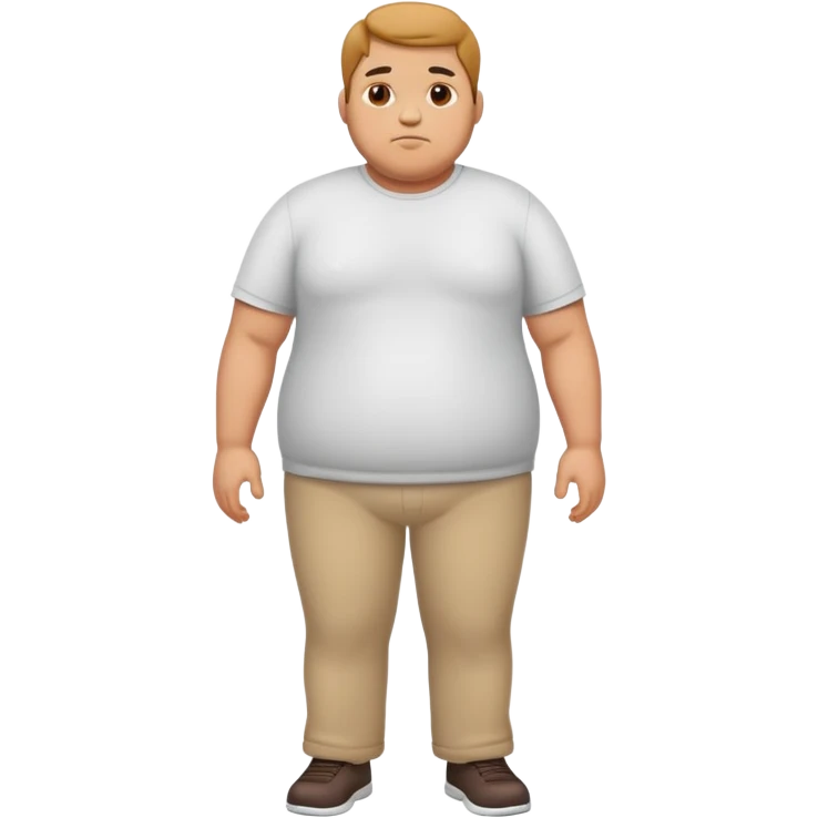 full body overweight male figure standing emoji