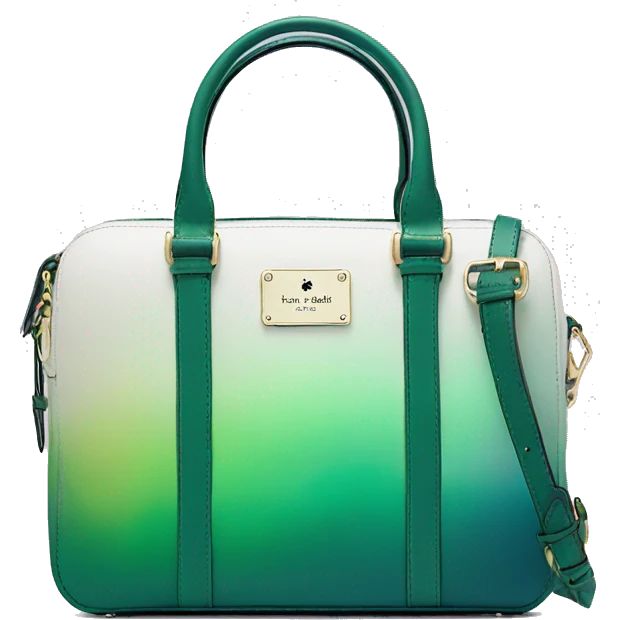 Realistic isolated northern lights kate spade satchel purse.  emoji