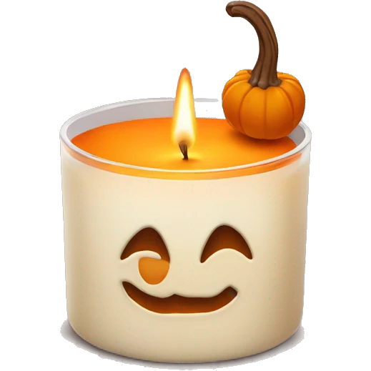 pumpkin spice scented candle emoji